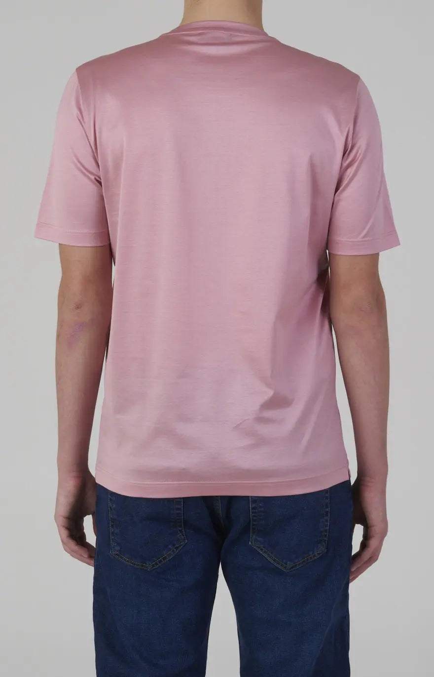 Short-sleeved T-shirt in ultra-light Scottish yarn