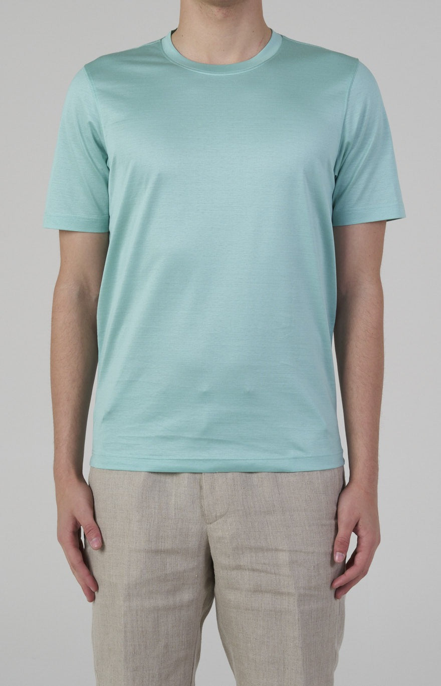 Short-sleeved T-shirt in ultra-light Scottish yarn