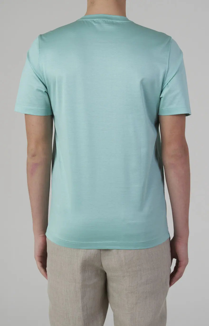 Short-sleeved T-shirt in ultra-light Scottish yarn