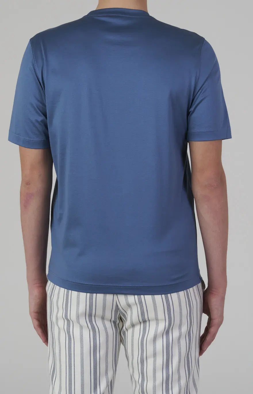 Short-sleeved T-shirt in ultra-light Scottish yarn