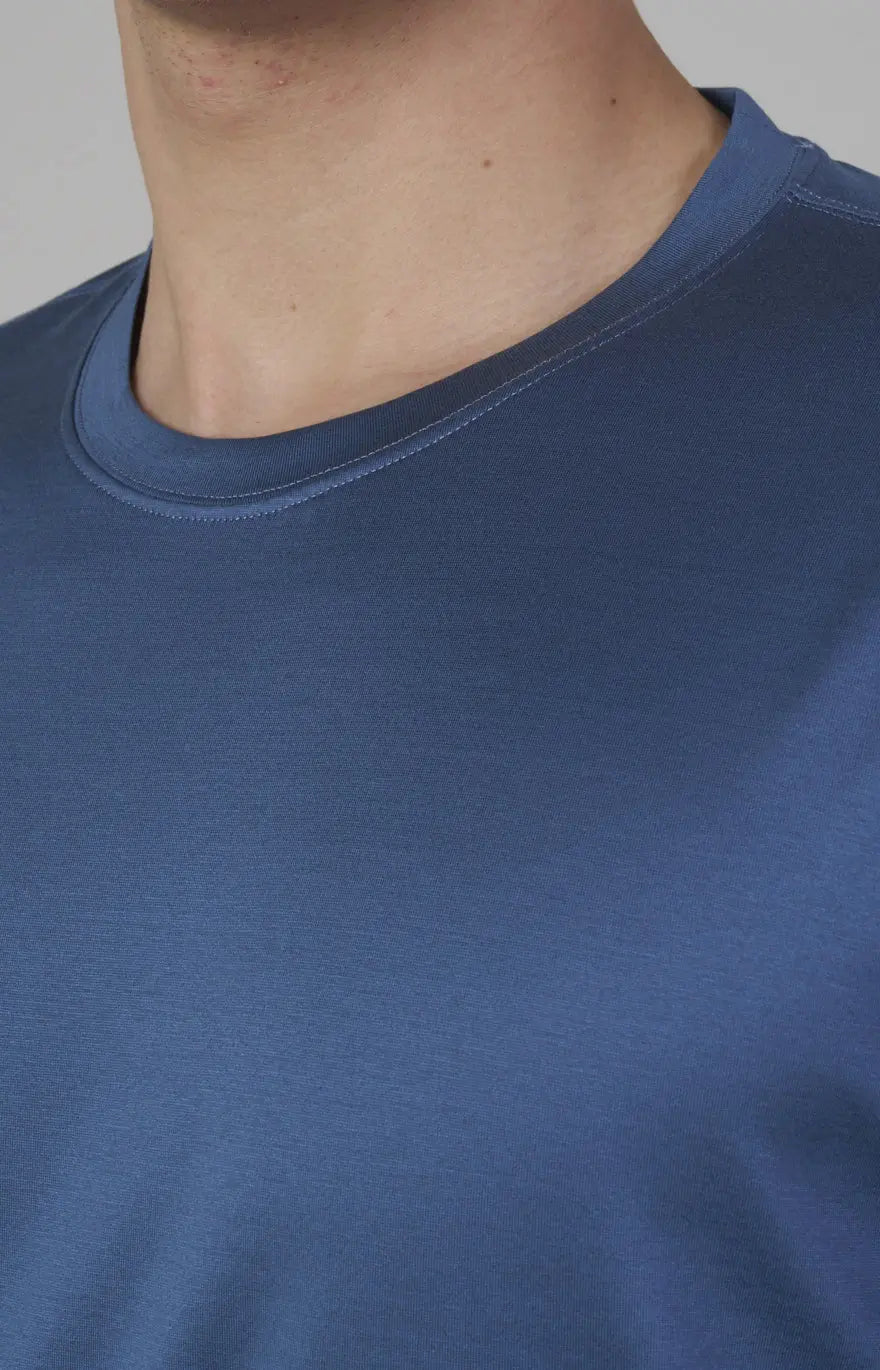 Short-sleeved T-shirt in ultra-light Scottish yarn