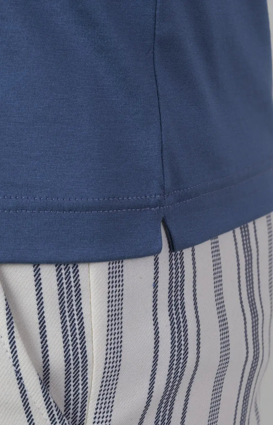 Short-sleeved T-shirt in ultra-light Scottish yarn