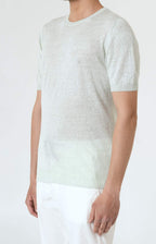 Short-sleeved T-shirt in ultra-light linen jersey