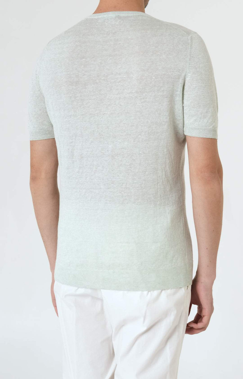 Short-sleeved T-shirt in ultra-light linen jersey