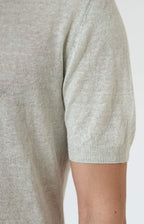Short-sleeved T-shirt in ultra-light linen jersey