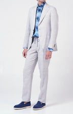 Linen suit with "leisure fit" trousers