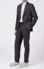 Linen suit with "leisure fit" trousers
