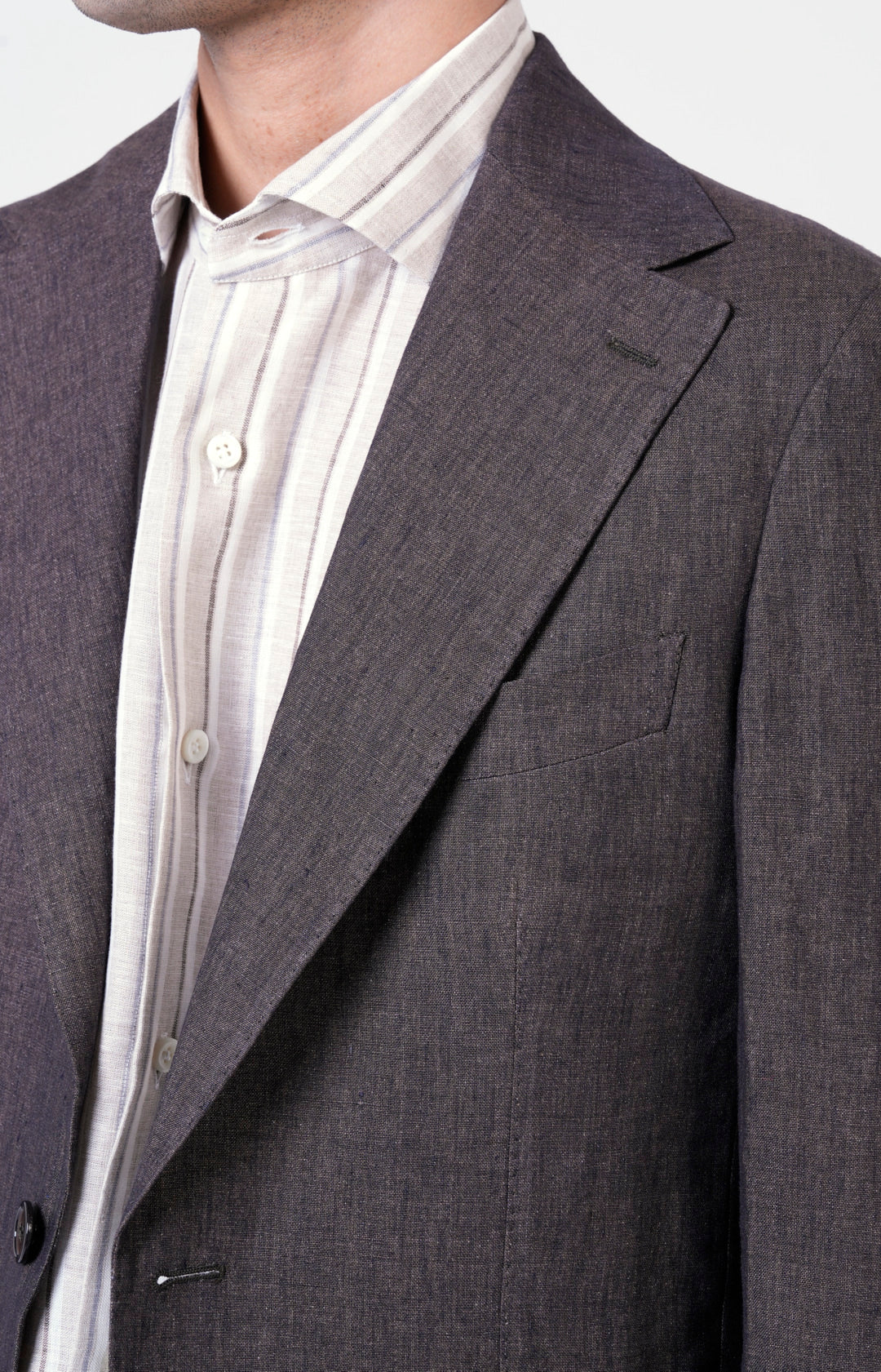 Linen suit with "leisure fit" trousers