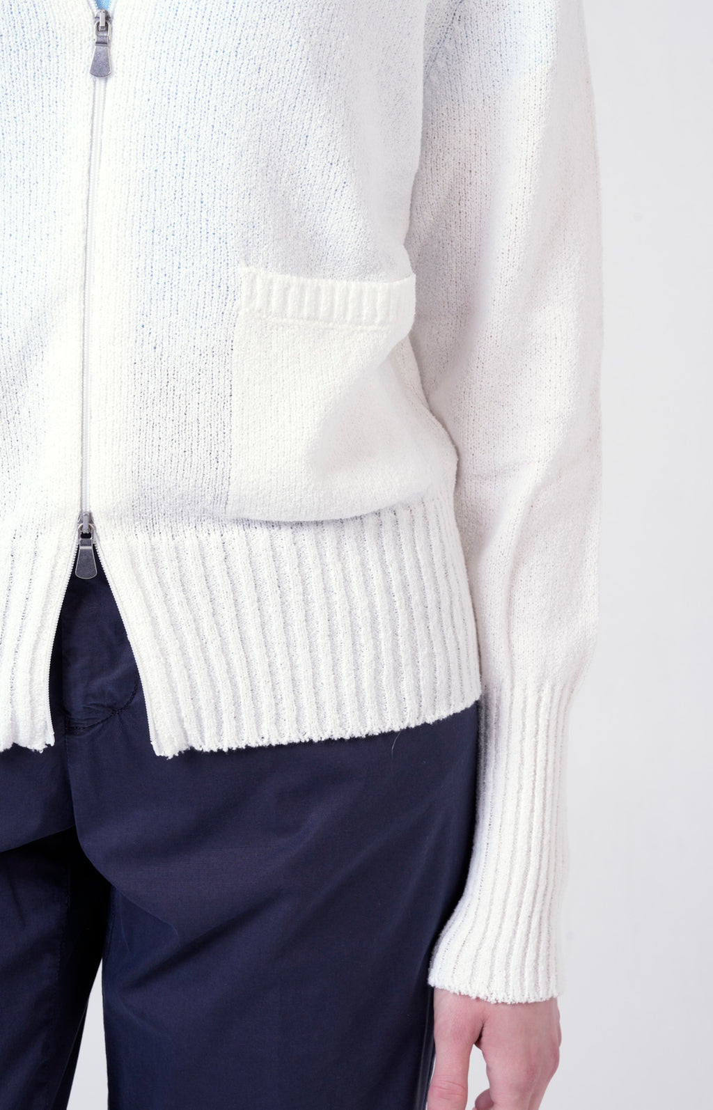 Bomber zip in spugna di cotone