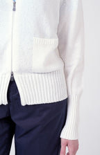 Bomber zip in spugna di cotone