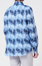 Camicia in lino con esclusiva fantasia