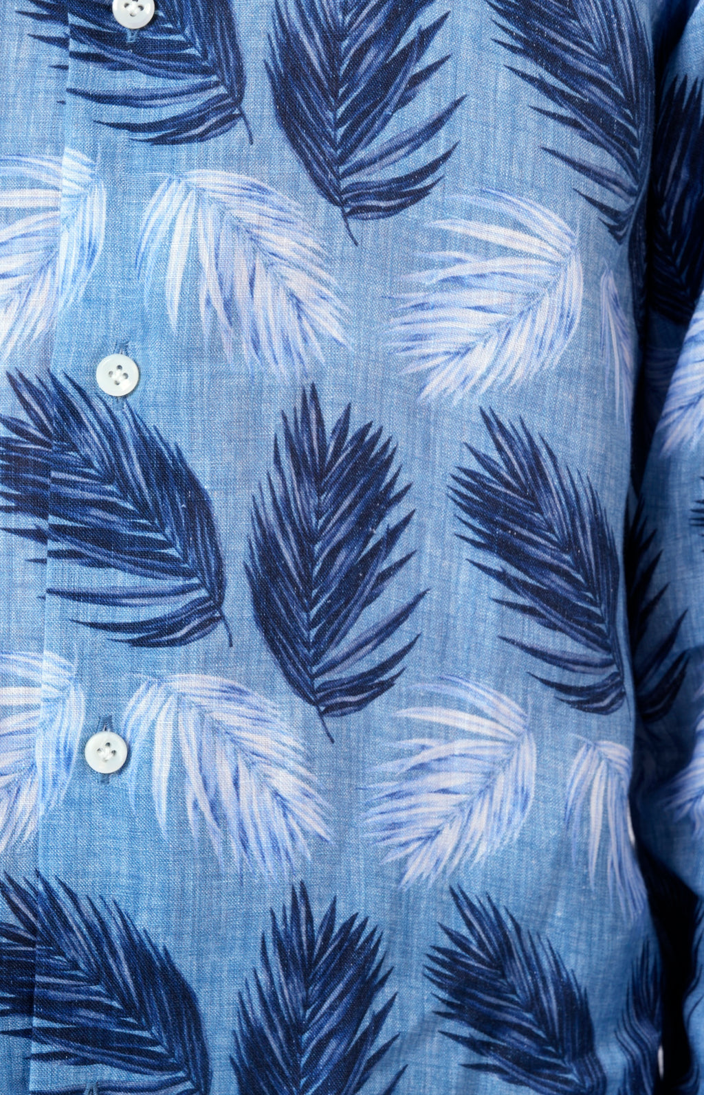 Camicia in lino con esclusiva fantasia