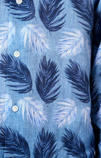 Camicia in lino con esclusiva fantasia