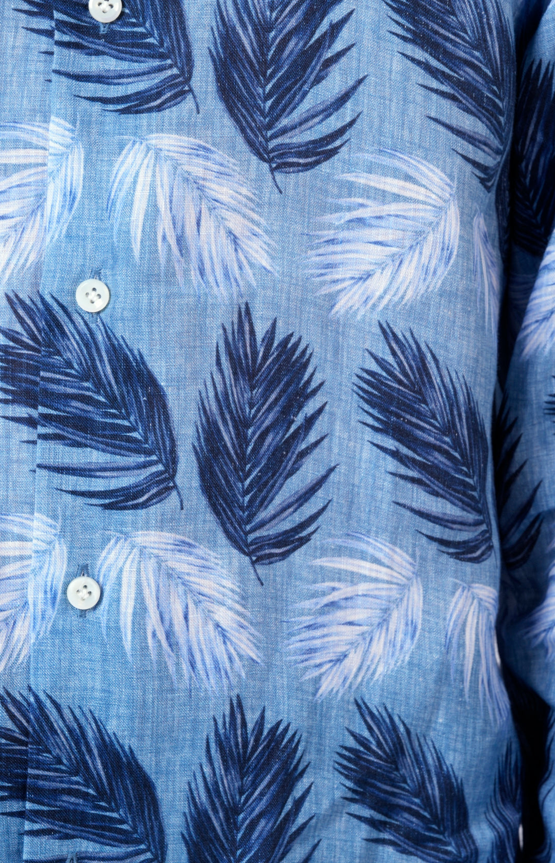 Camicia in lino con esclusiva fantasia