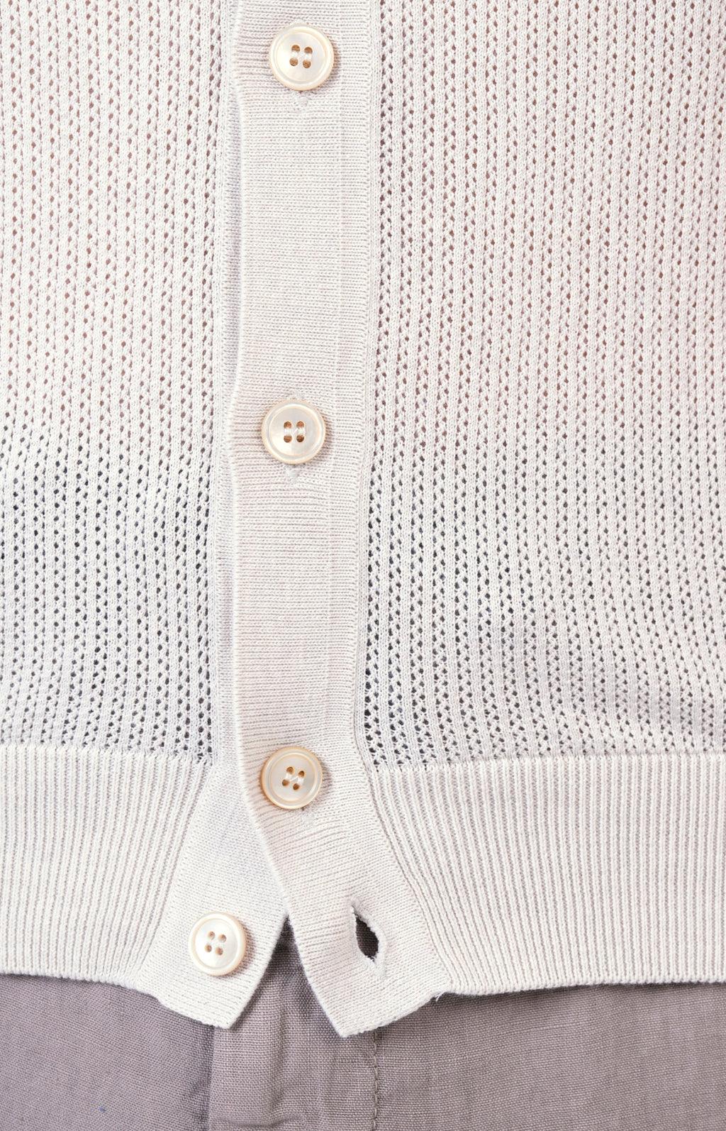 Camicia manica corta in cotone traforato