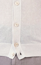 Camicia manica corta in cotone traforato