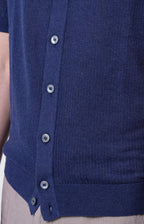 Camicia manica corta in cotone traforato