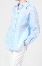 Camicia in cotone bio ultra-light con ricami