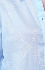 Camicia in cotone bio ultra-light con ricami