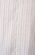 Camicia in lino rigato con collo francese
