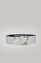 cintura reversibile grigio perla