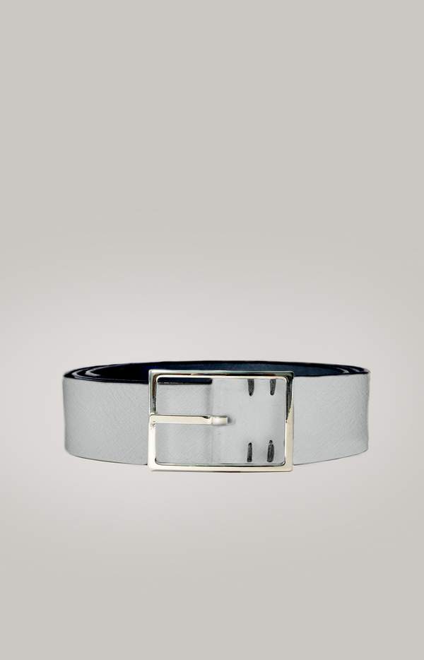 cintura reversibile grigio perla