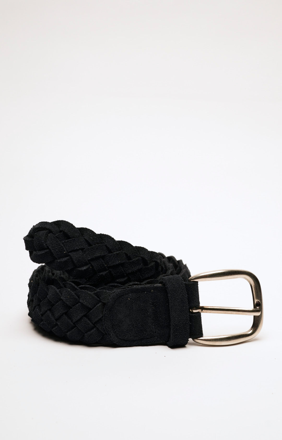 Cintura intrecciata in pelle scamosciata