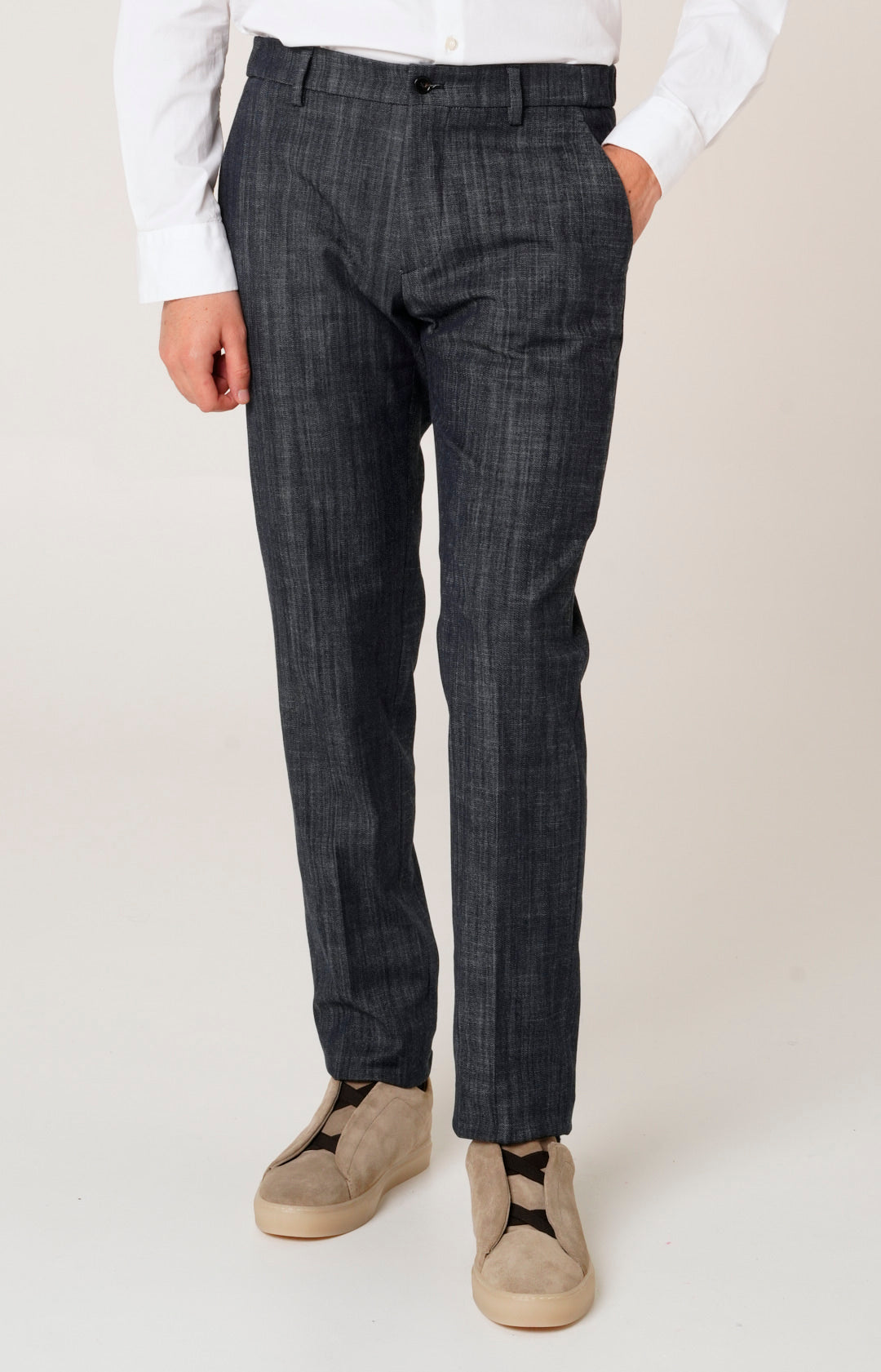 Pantalone comfort tasca america in denim stretch