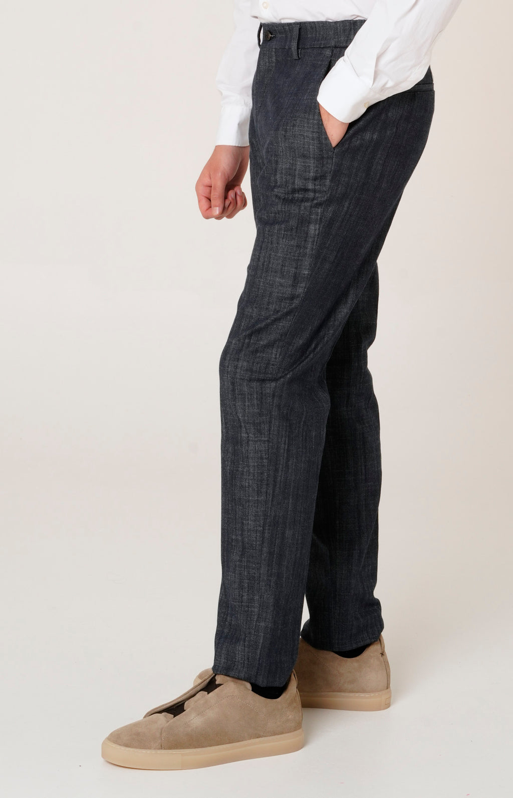 Pantalone comfort tasca america in denim stretch