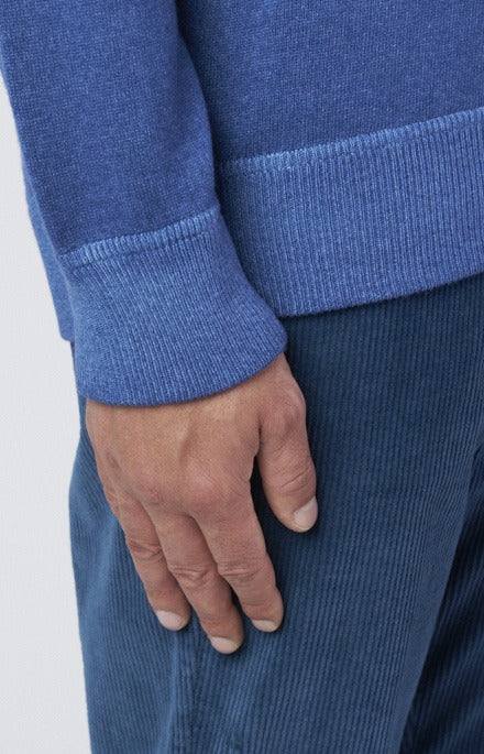Faded wool and cashmere sweatshirt with hood