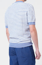 T-shirt manica corta in lino e cotone