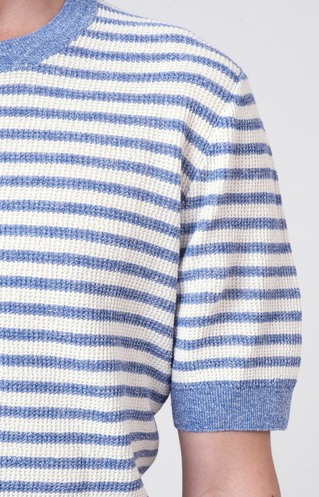 T-shirt manica corta in lino e cotone