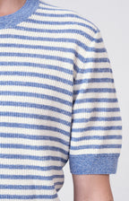 T-shirt manica corta in lino e cotone