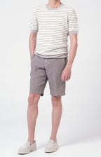 T-shirt manica corta in lino e cotone