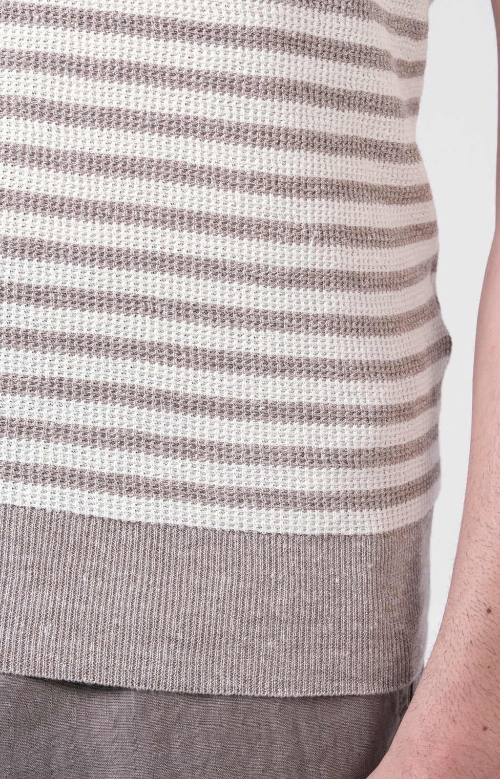 T-shirt manica corta in lino e cotone