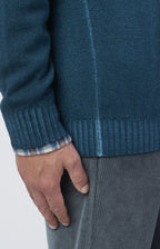 Crew neck in washed wool