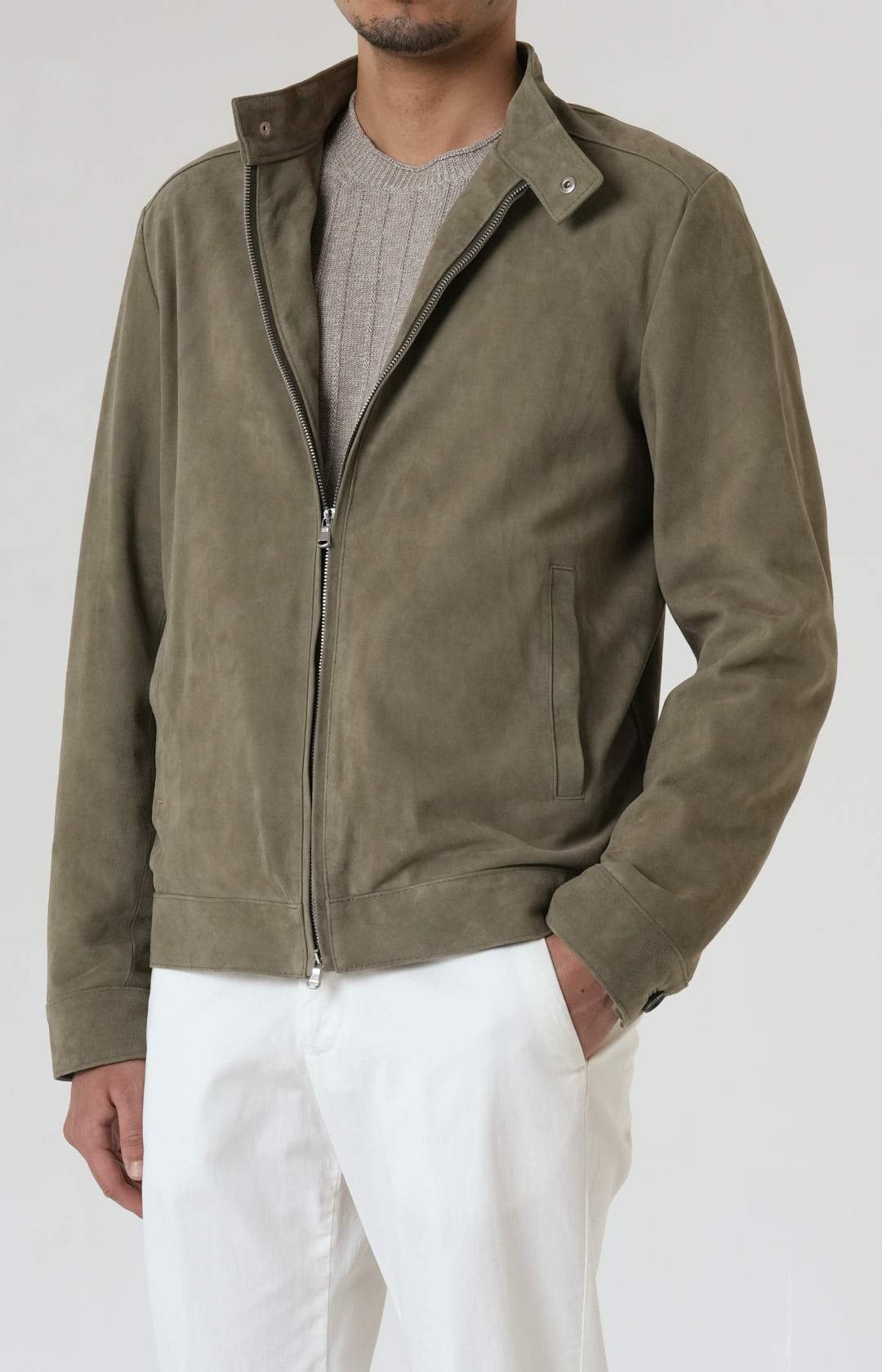 giubbottozip_Scamosciato100lambskin_Col76Verde_Art_L82e322_