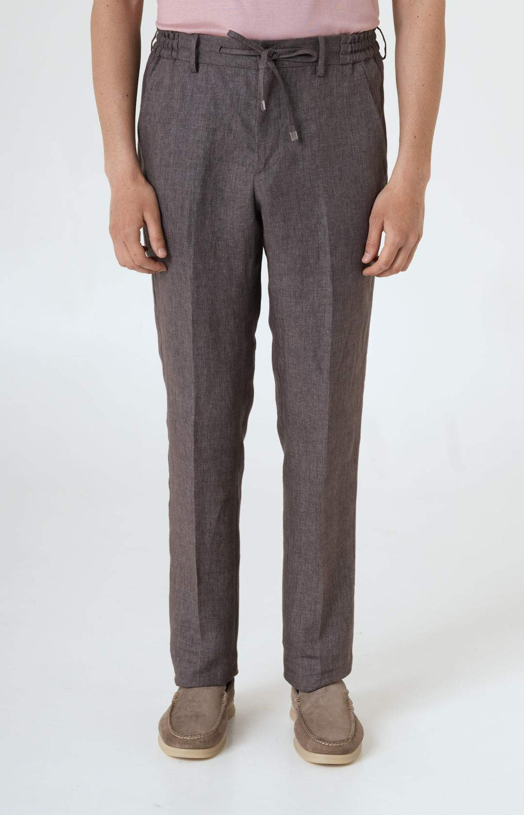 “Leisure Fit” linen trousers