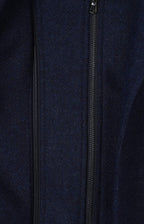 Unlined wool jacket with removable bib and hood