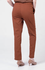 Pantalone in cotone stretch con coulisse