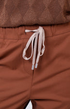 Pantalone in cotone stretch con coulisse