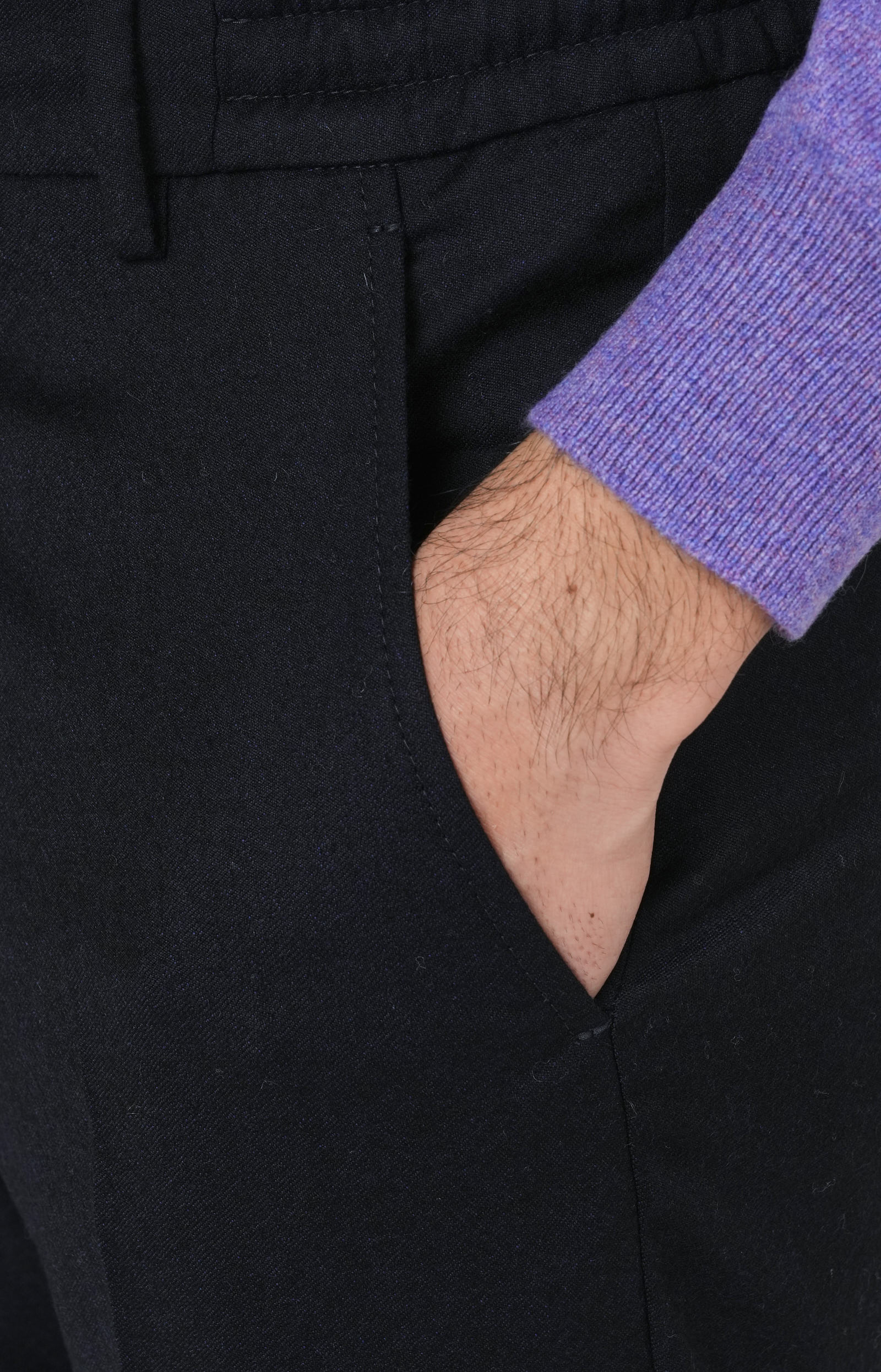 "Leisure Fit" flannel trousers