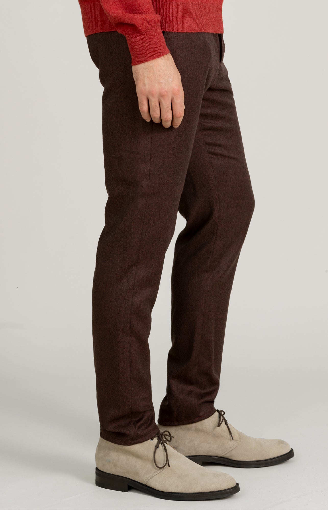 "Leisure Fit" flannel trousers