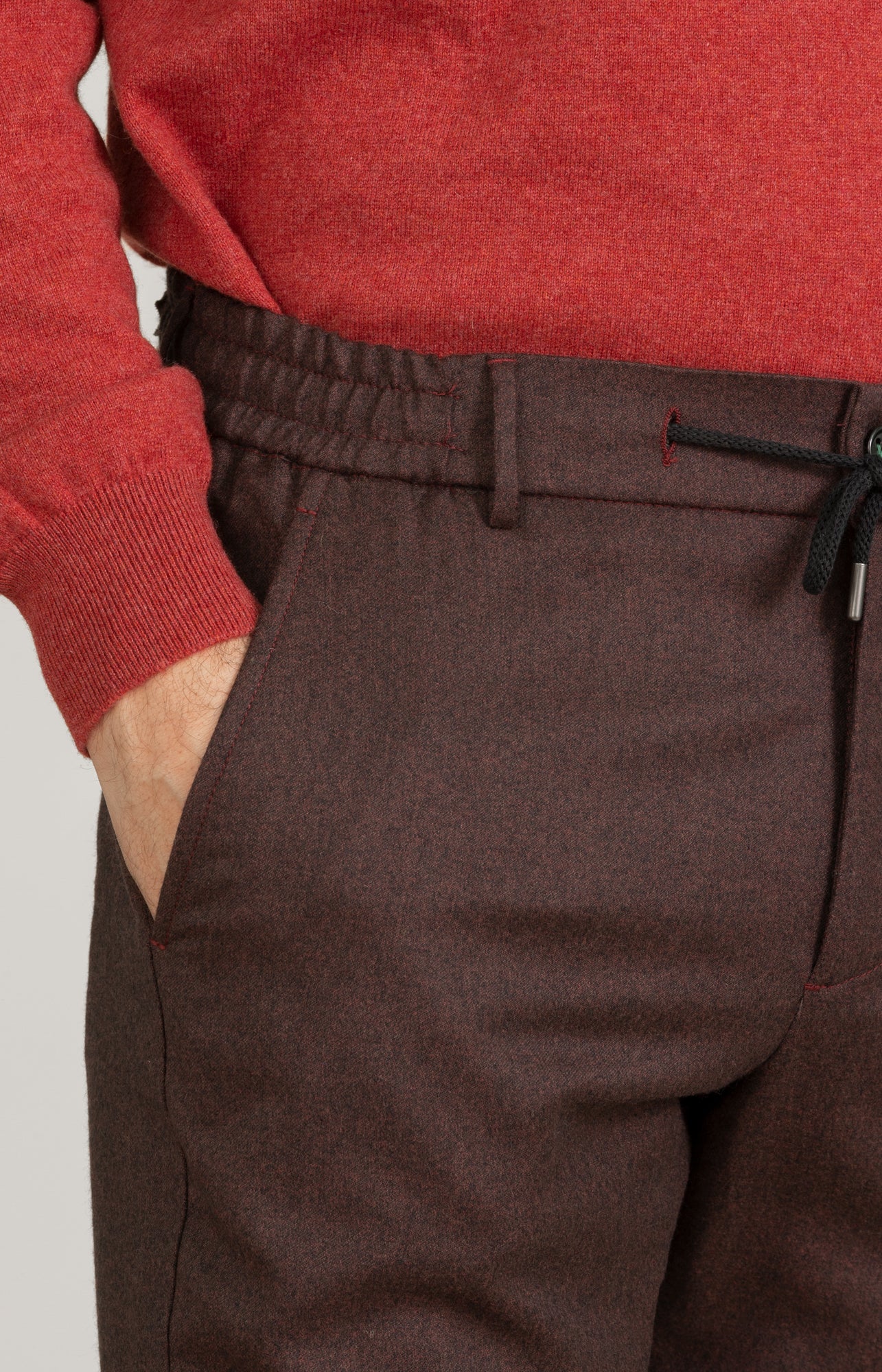 "Leisure Fit" flannel trousers