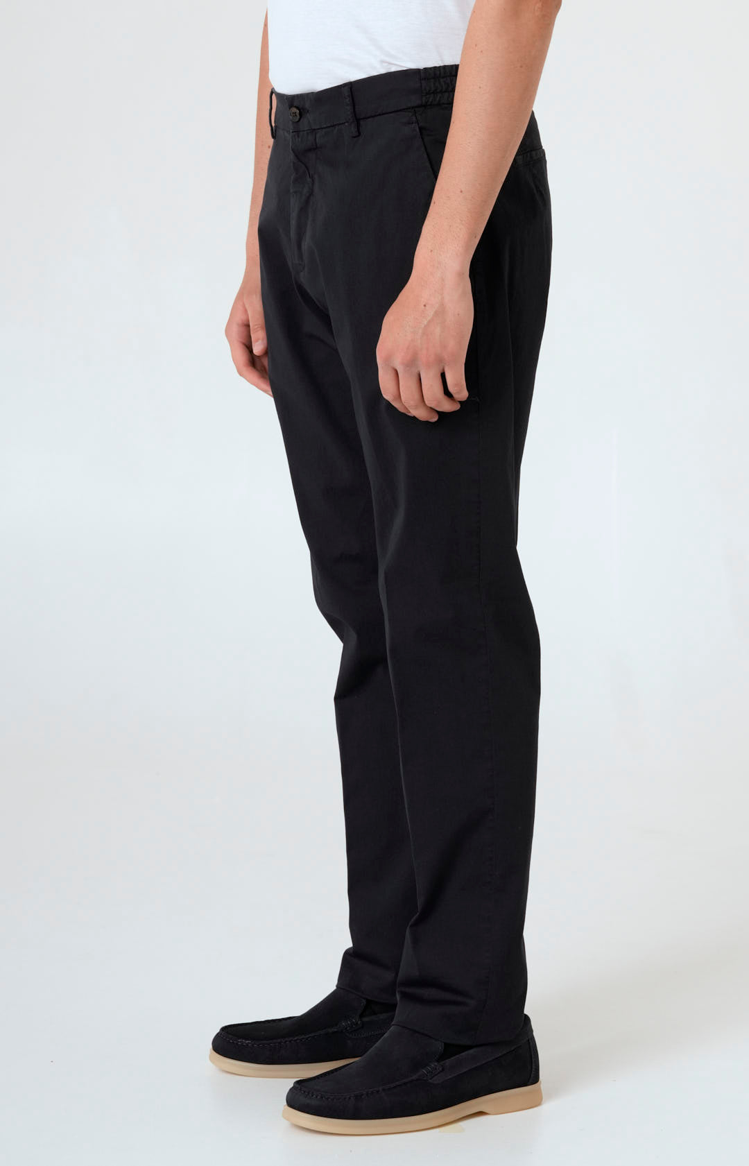 Comfort stretch cotton trousers with America pocket