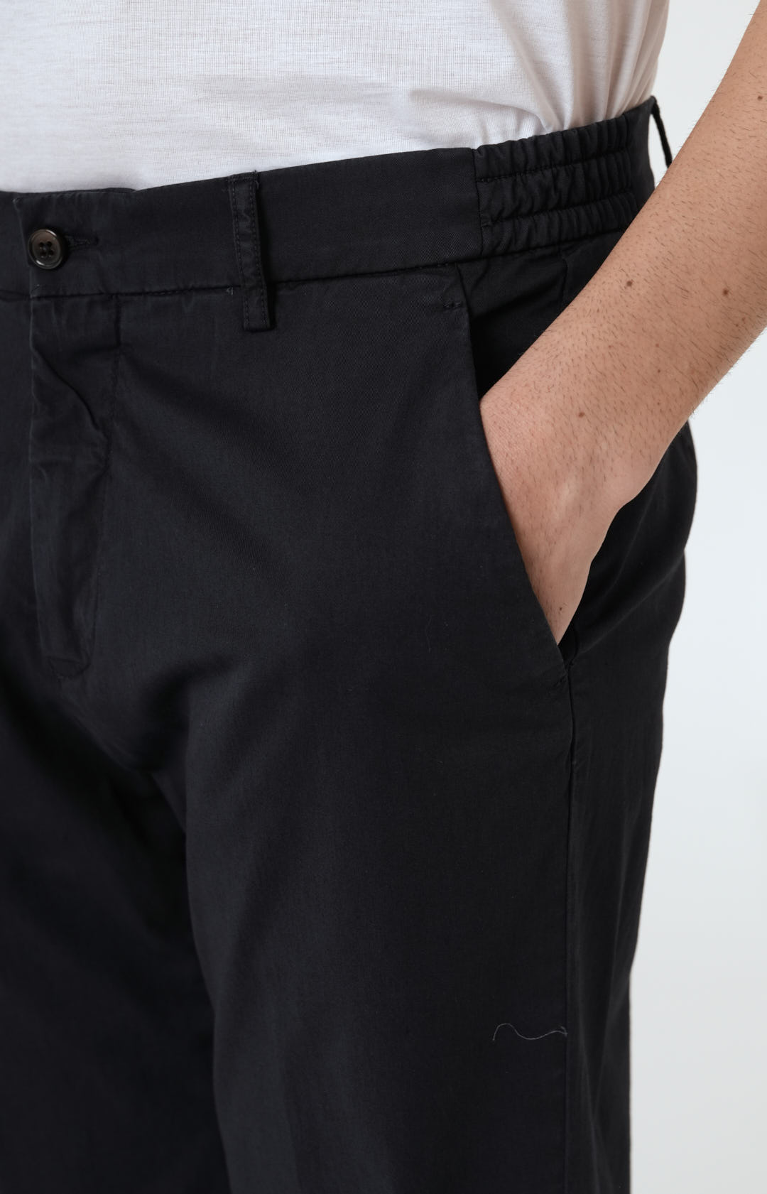 Comfort stretch cotton trousers with America pocket