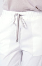 Pantalone in cotone stretch con coulisse