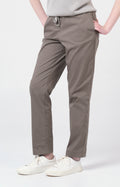 Pantalone in cotone stretch con coulisse