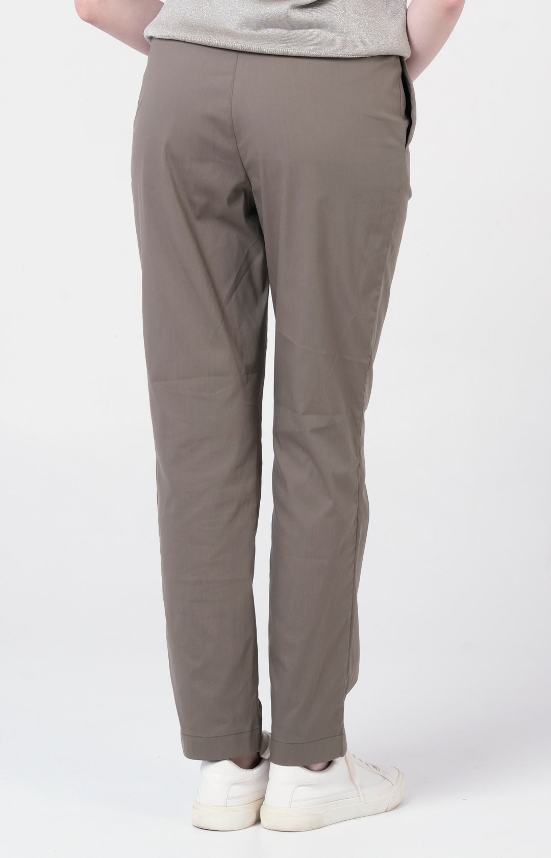 Pantalone in cotone stretch con coulisse