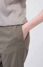 Pantalone in cotone stretch con coulisse